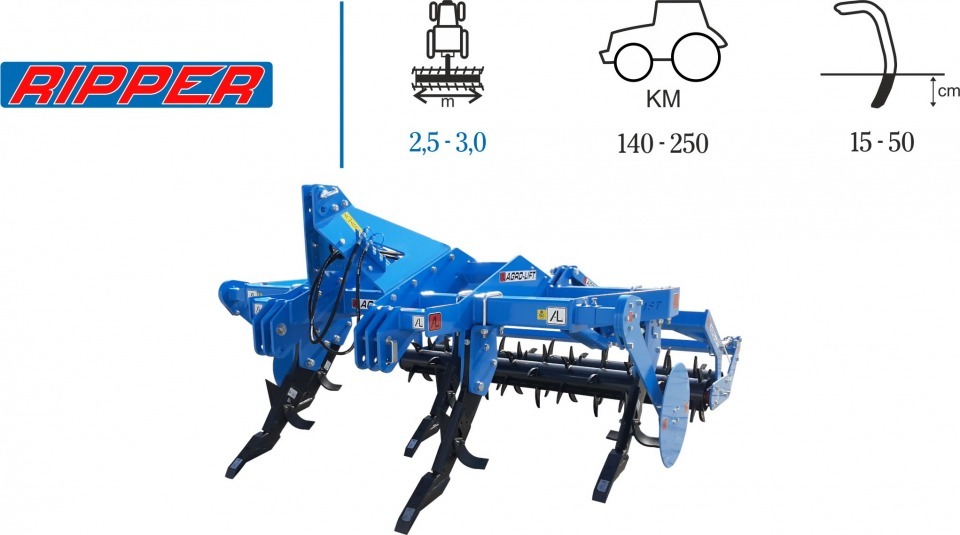 Pług dłutowy RIPPER typ: PD- 2,5 m