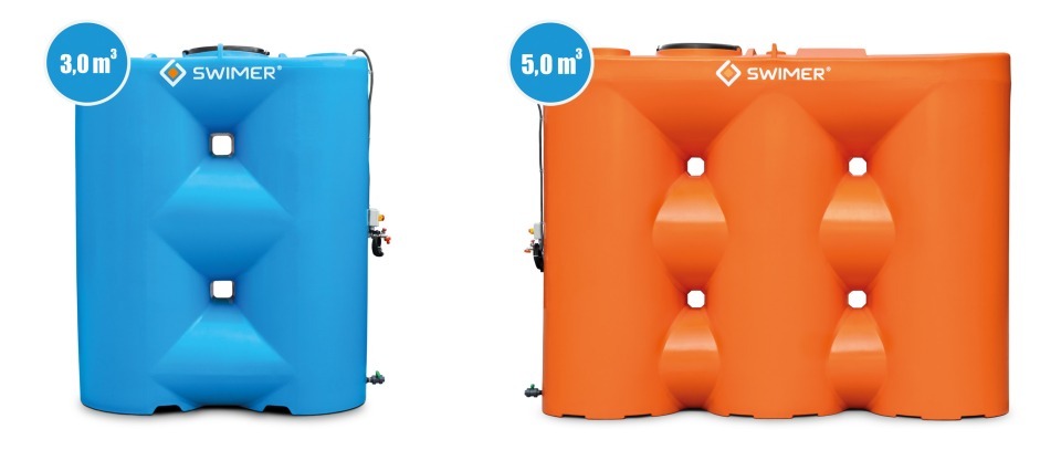 Zbiornik do WODY DESZCZOWEJ Seria SWIMER RAIN WATER TANK Slim-Line SLJP- 5000 l  (kopia)